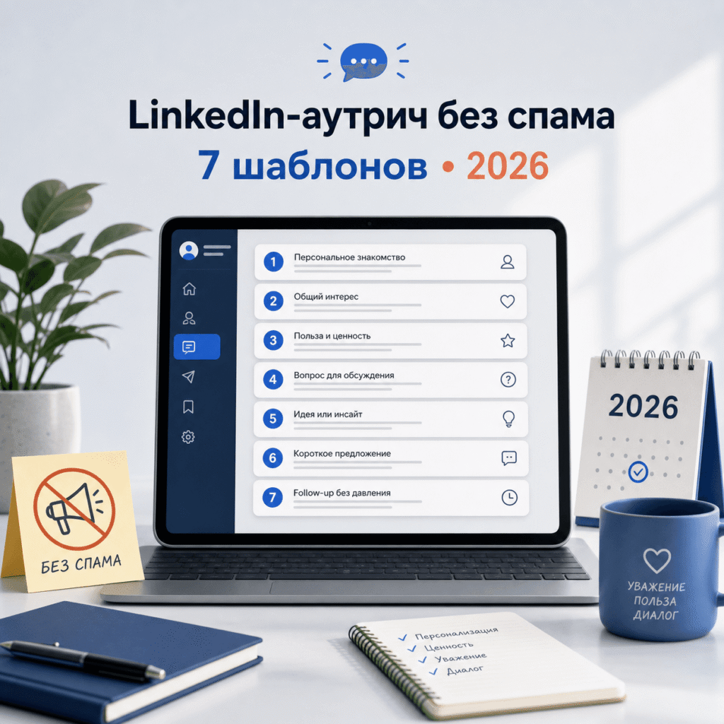 LinkedIn-аутрич без спама: 7 шаблонов в 2026