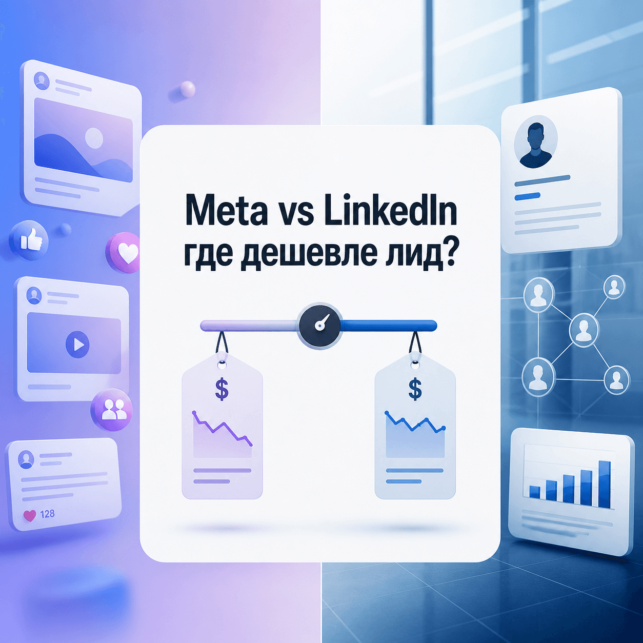 Meta vs LinkedIn для B2B: где дешевле лид