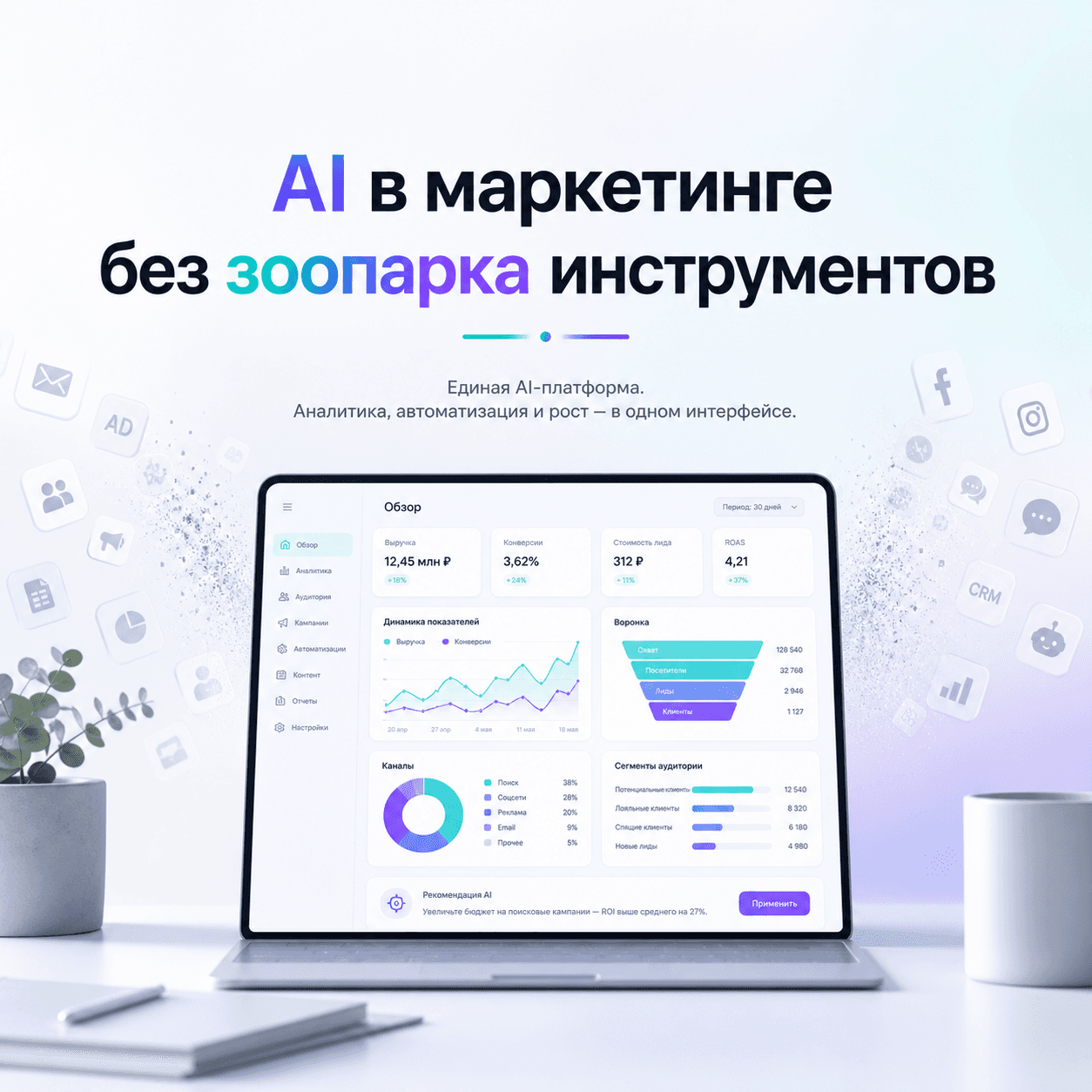 Как внедрить AI в маркетинг без «зоопарка» инструментов
