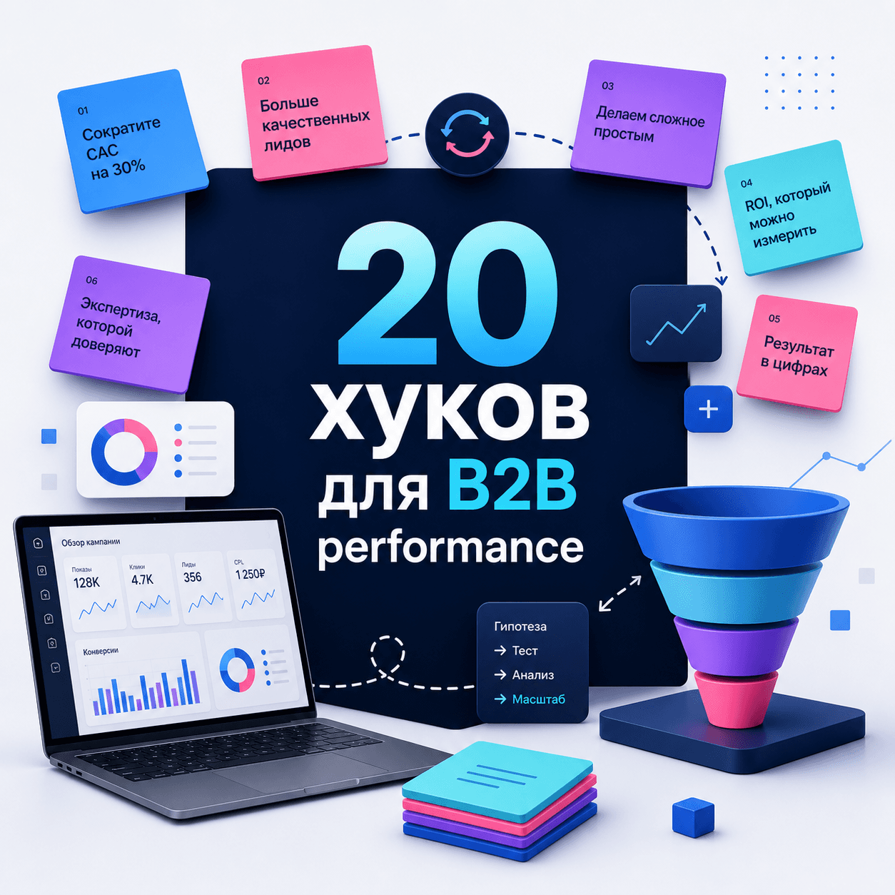 Креативы для performance: 20 хуков под B2B-офферы