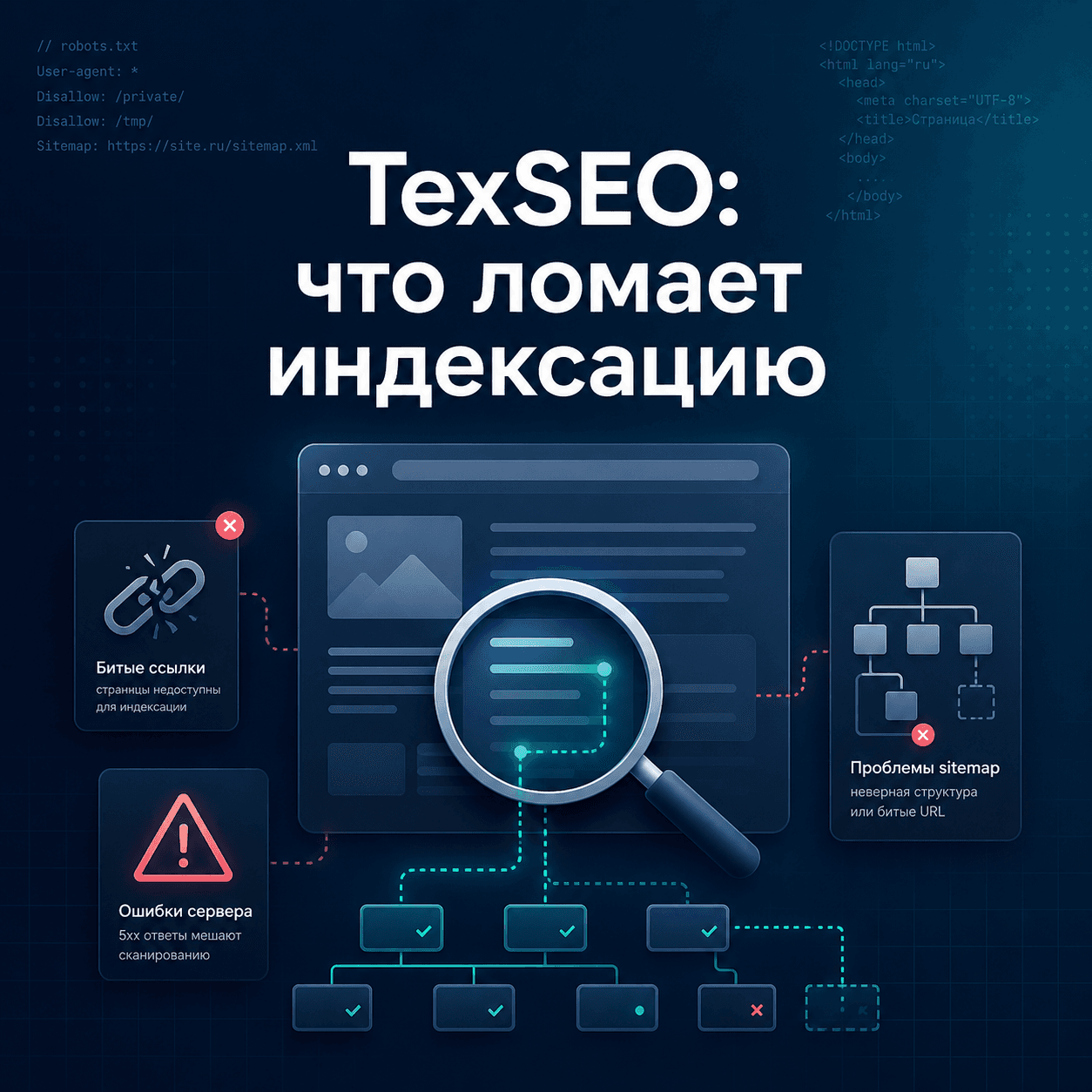 ТехSEO для бизнеса: что ломает индексацию чаще всего